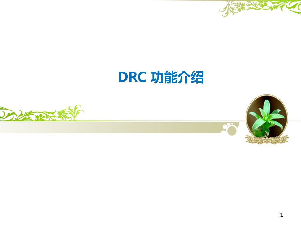 DRC功能介绍