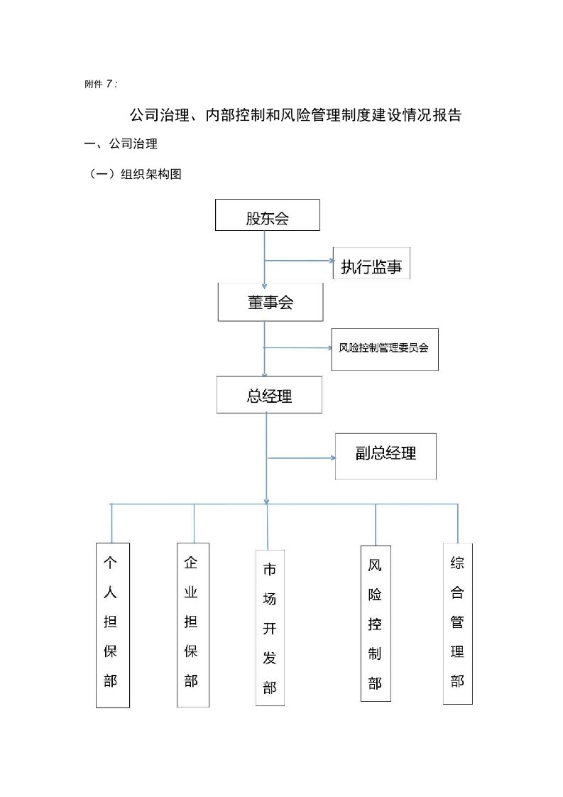 公司治理内部控制和风险管理制度建设情况报告