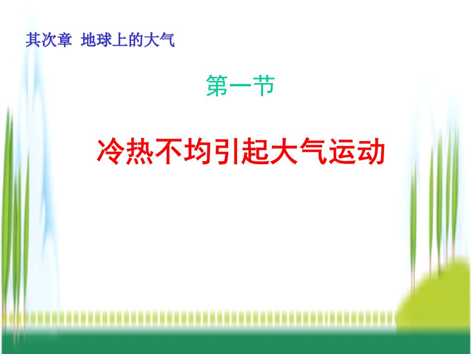 地理：2.1《冷热不均引起大气运动》课件(人教版必修1)模板