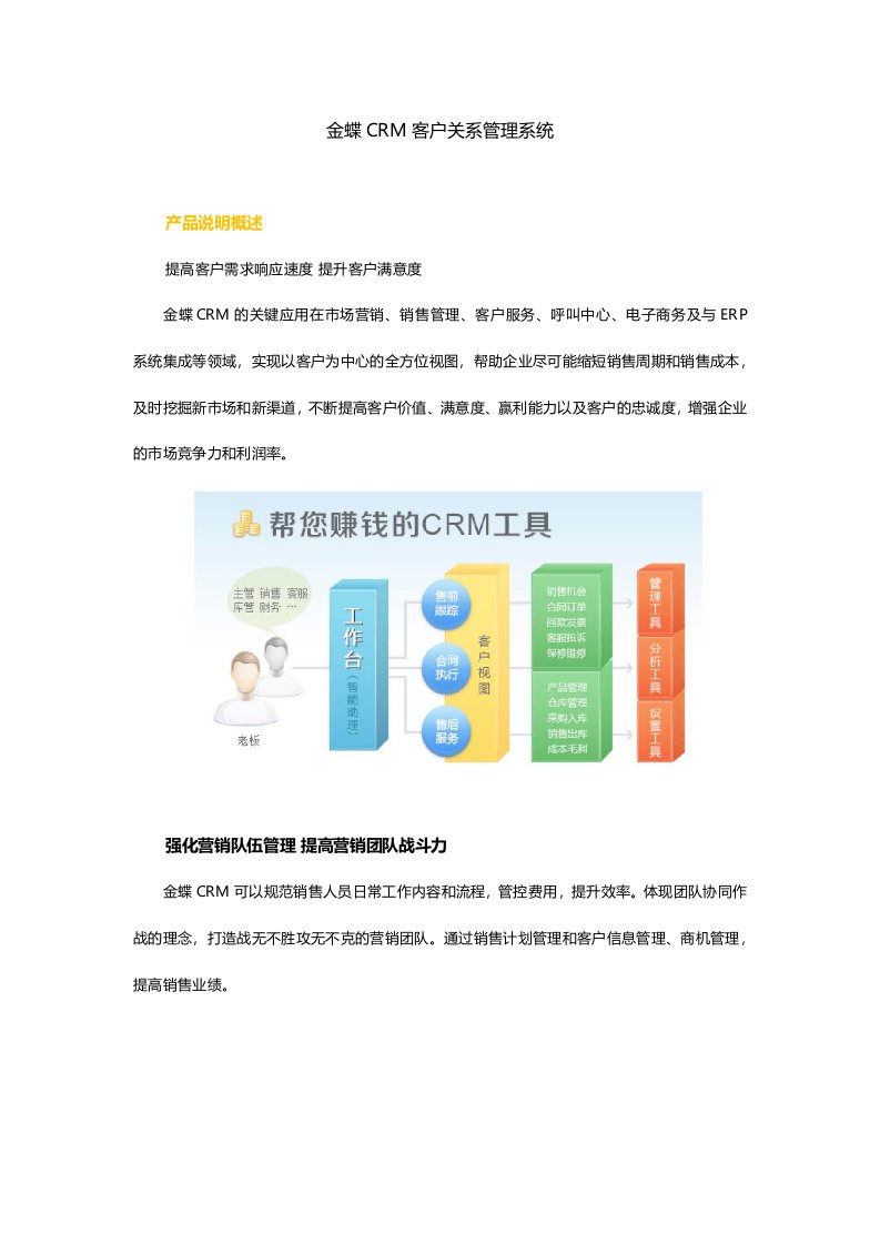 金蝶CRM客户关系管理系统