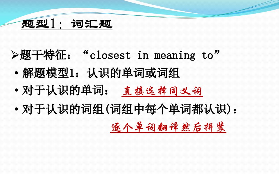 托福阅读十大题型解题方法总结-胡月明