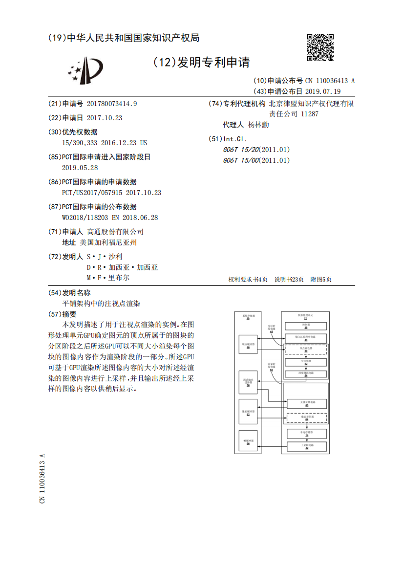 平铺架构中的注视点渲染