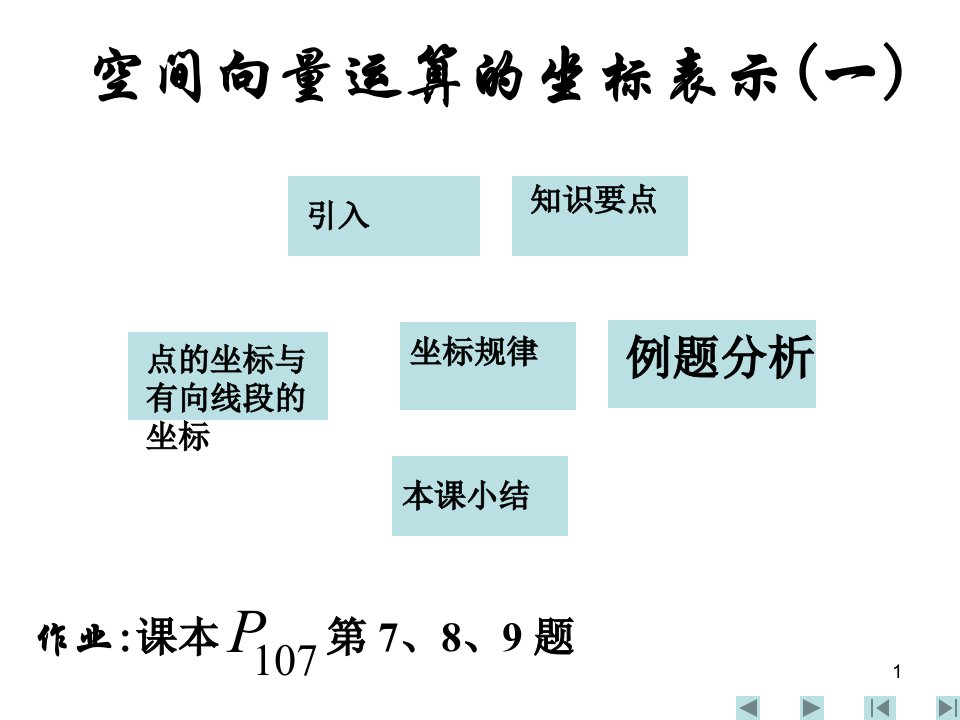 点的坐标与有向线段的坐标教学课件