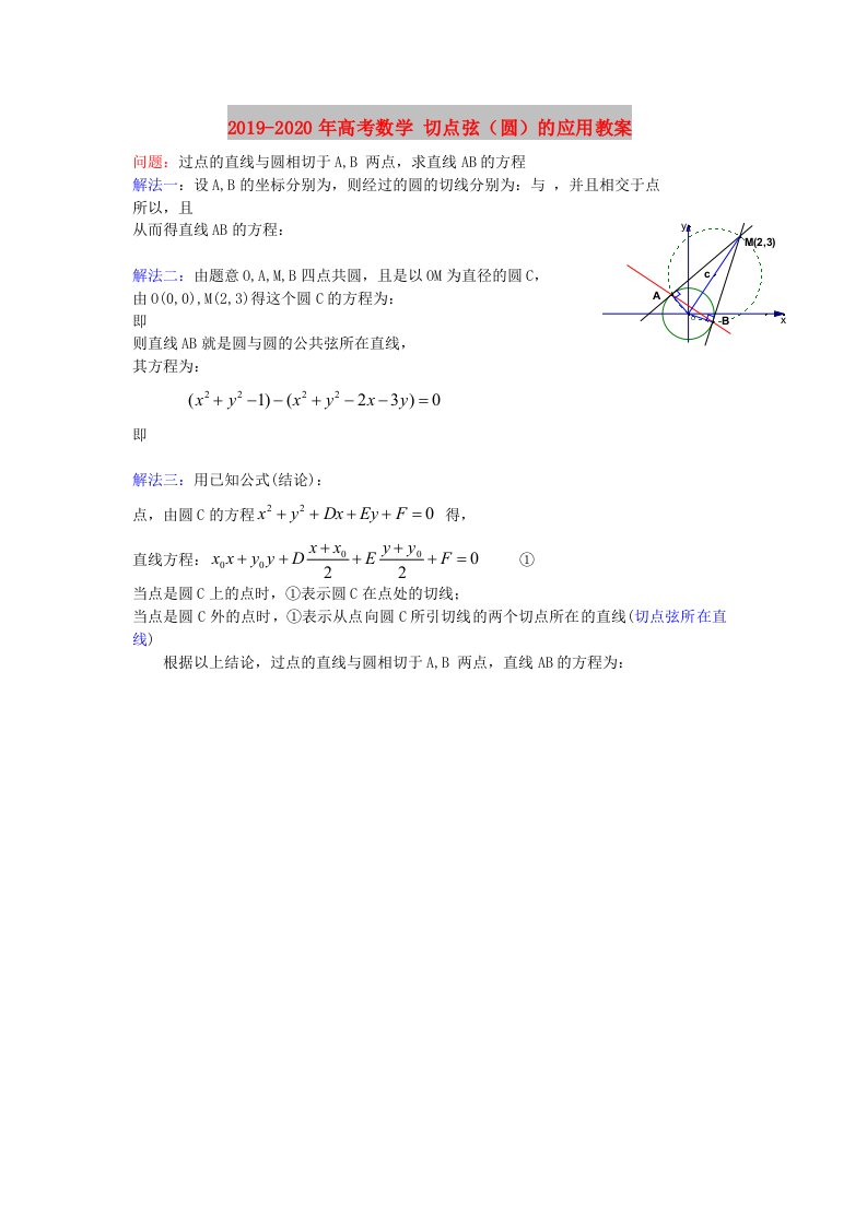 2019-2020年高考数学