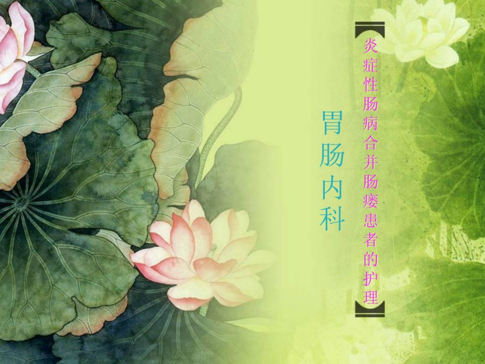 炎症性肠病回并肠瘘患者的护理（1）宝典ppt课件