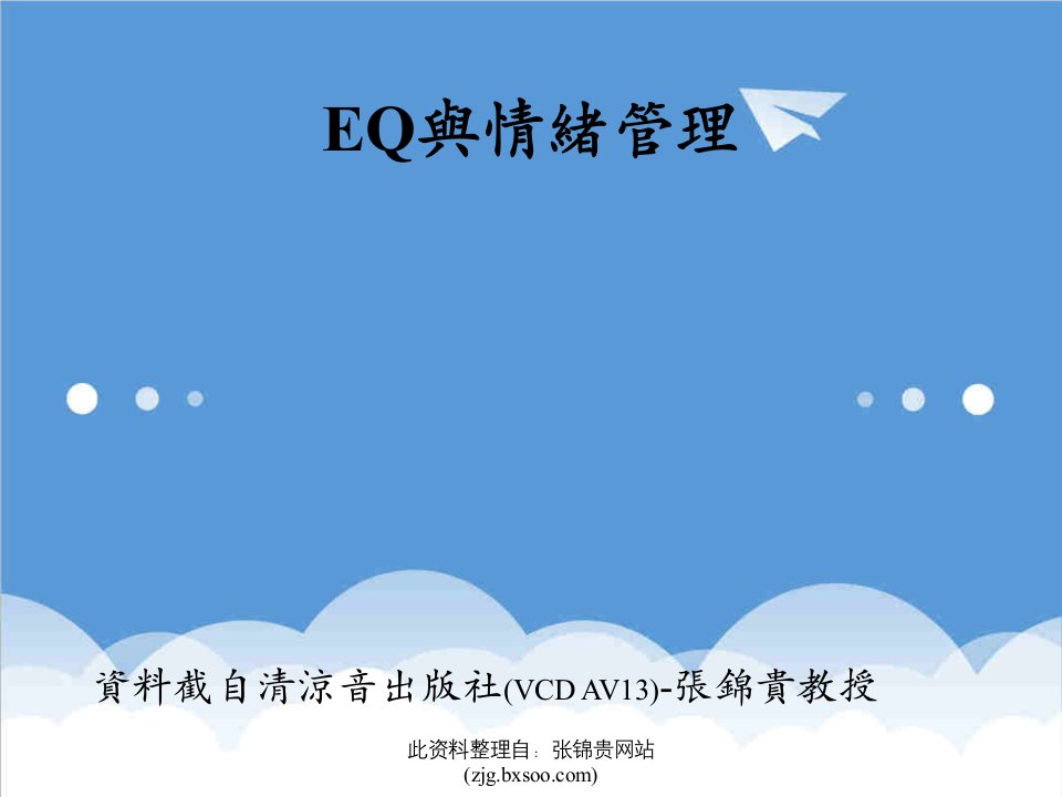 EQ情商-张锦贵EQ与情绪管理