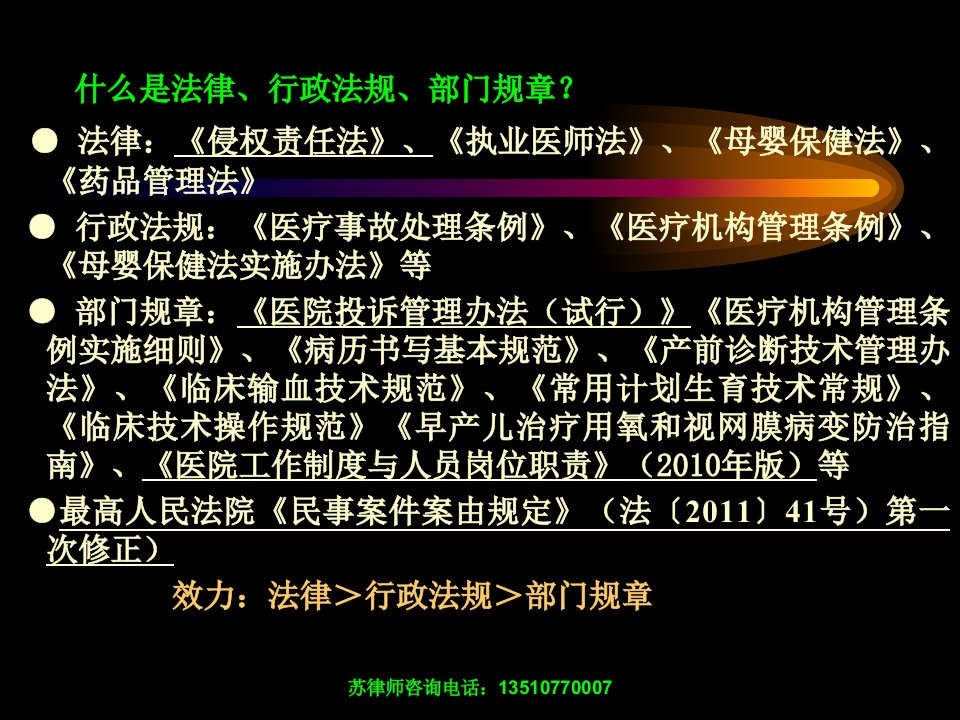 医疗活动中涉及的若干法律问题