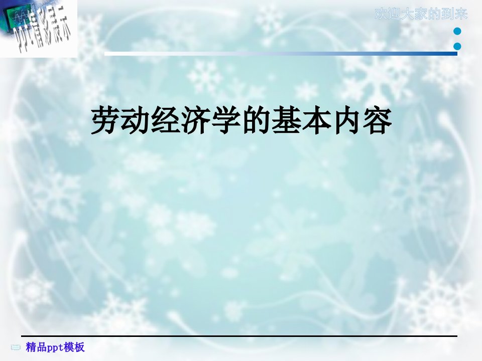 劳动经济学的基本内容课件