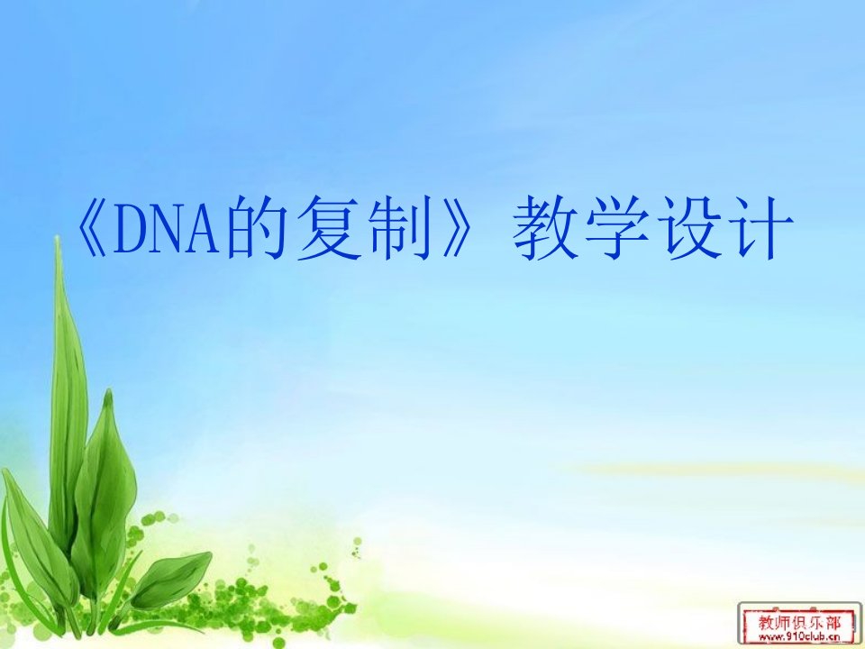 《DNA复制说》PPT课件