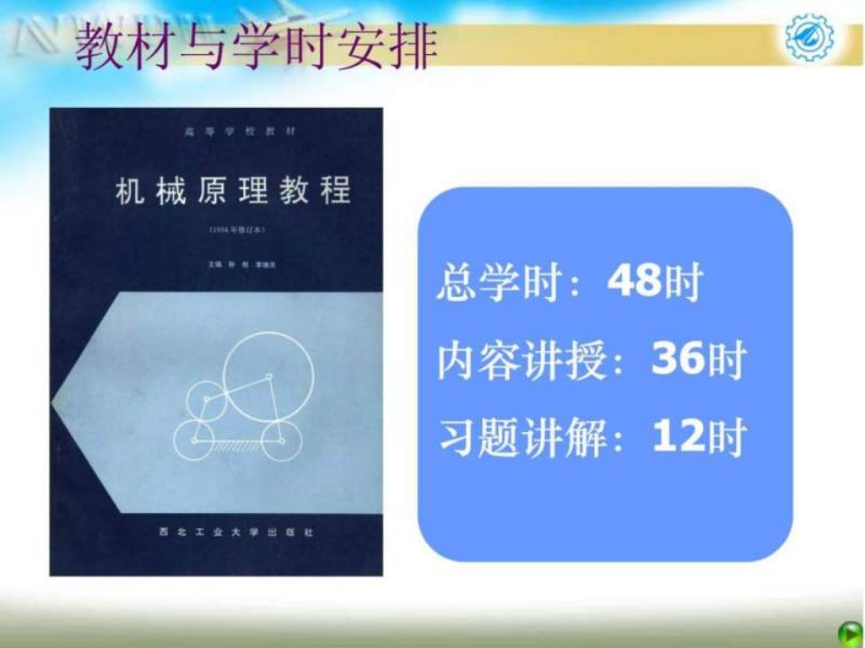西工大机械原理课件类似老师讲课ppt有分析有例题