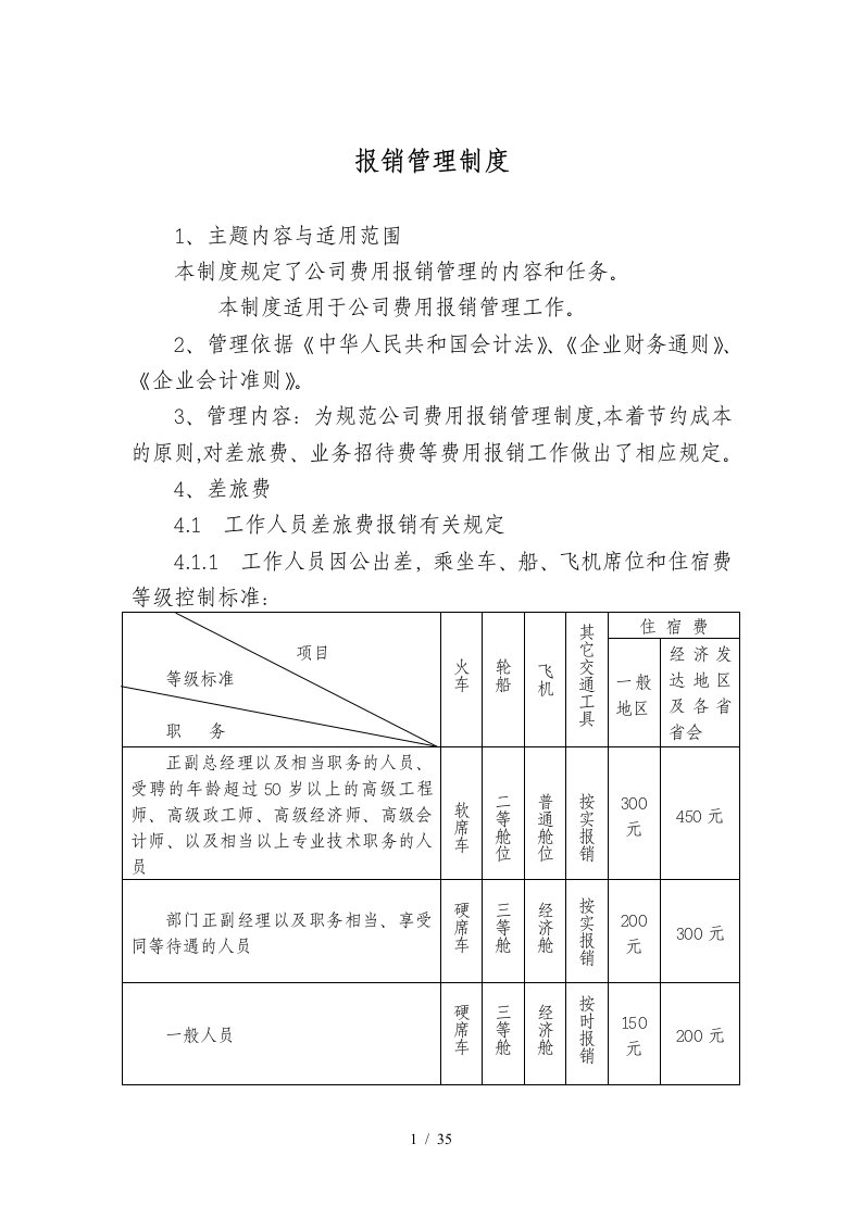 金能公司财务制度