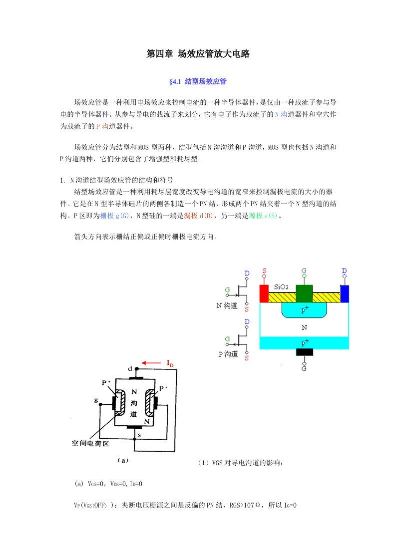 第四章场效应管放大电路19993