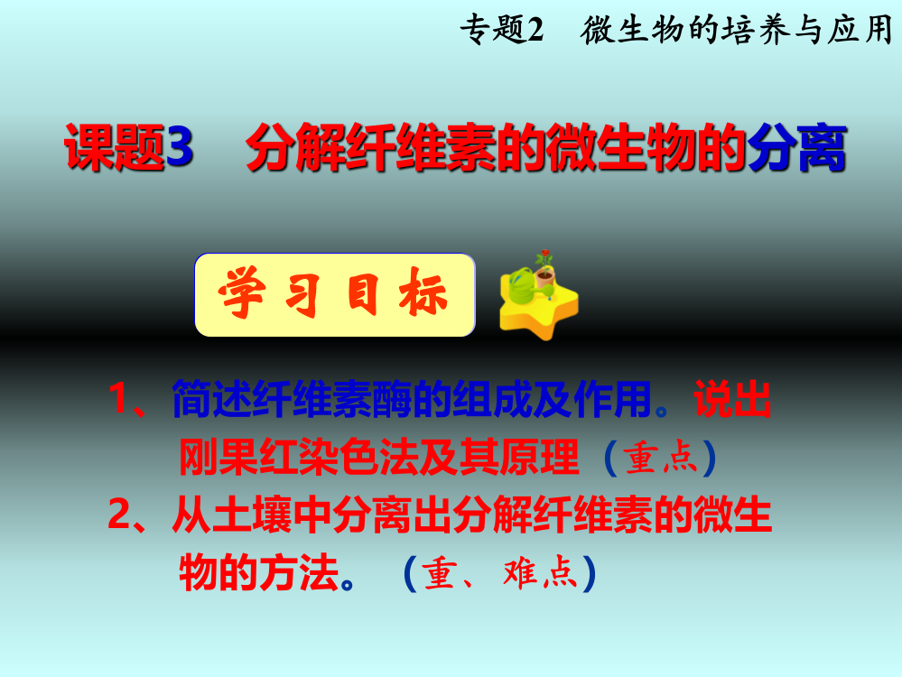 选123分解纤维素的微生物的分离ppt课件