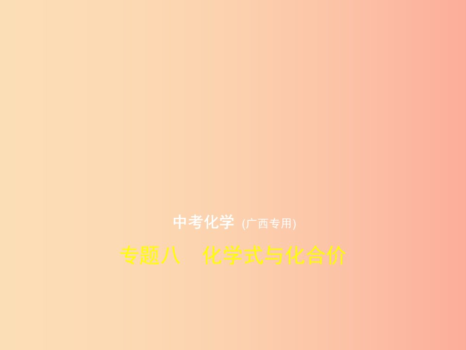 （广西专用）2019年中考化学复习