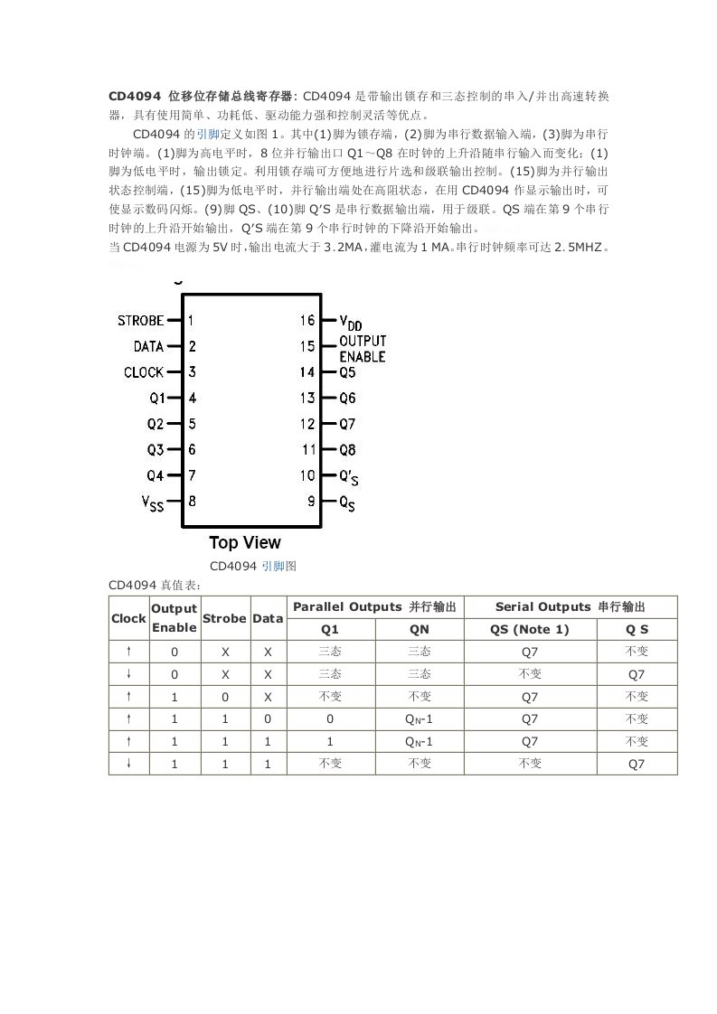 CD4094中文数据手册