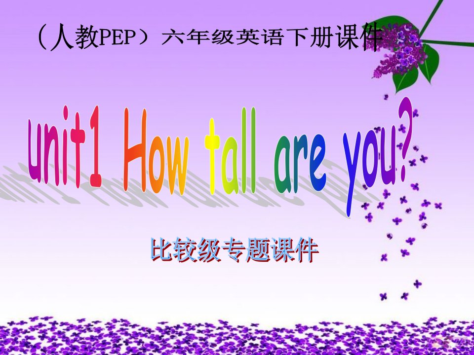 人教PEP版英语六下Unit1HowTallAreyou课件之八