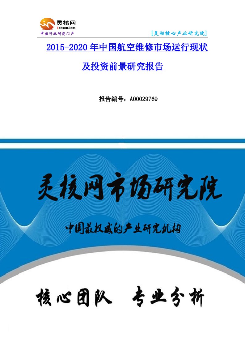 中国航空维修行业市场分析与发展趋势研究报告-灵核网