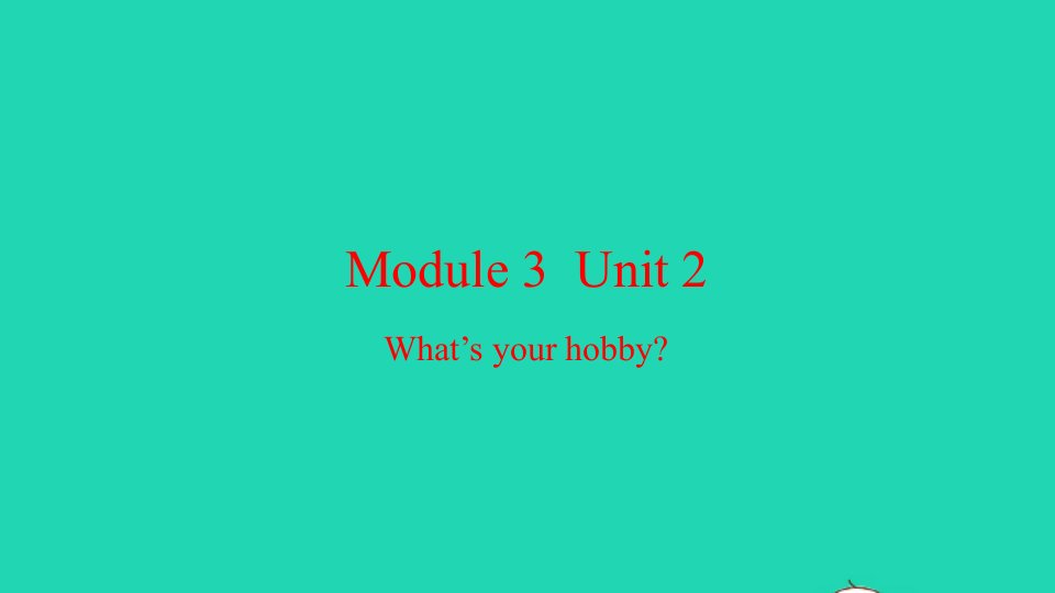 2021秋六年级英语上册Module3Unit2What'syourhobby习题课件外研版三起