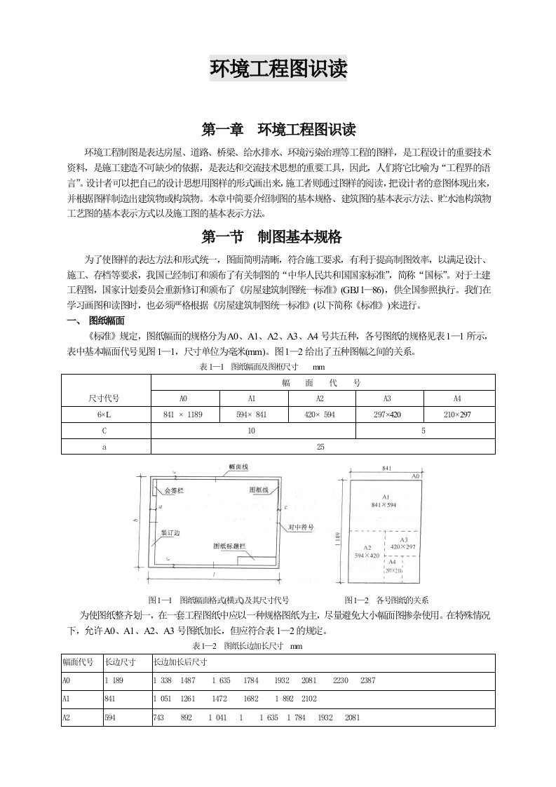 建筑工程管理-环保工程制图讲义