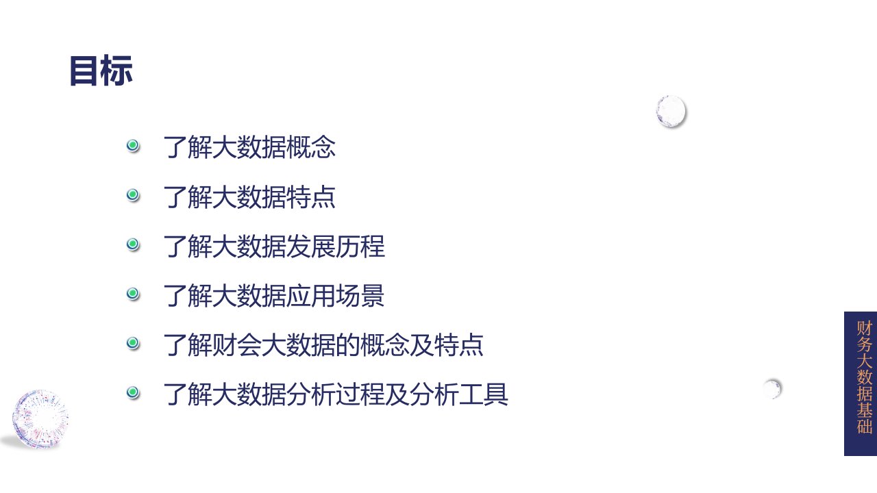 项目一财务大数据认知财务大数据基础高等教育精品课件无师自通从零开始