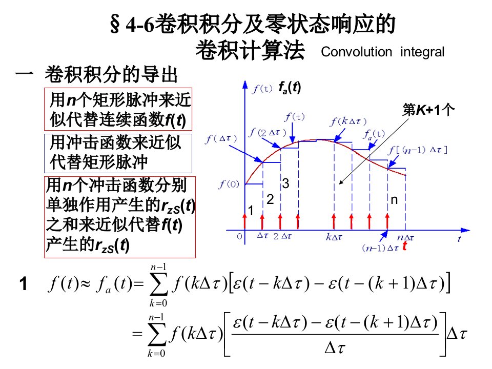 卷积积分及零状态响应的卷积计算法