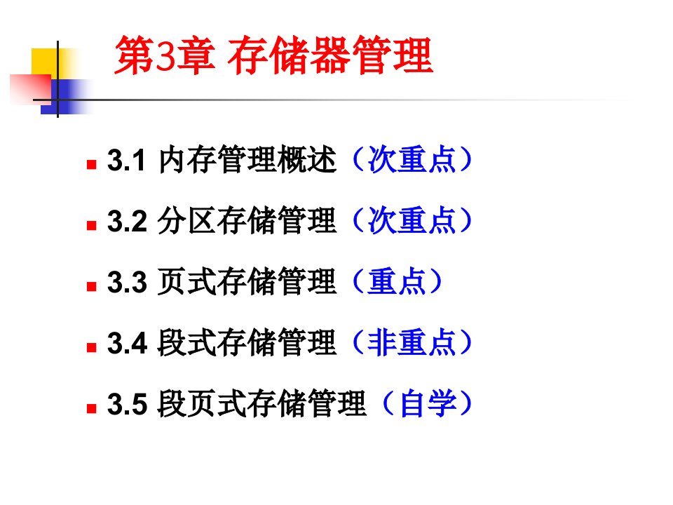 操作系统原理-第3章-存储器管理