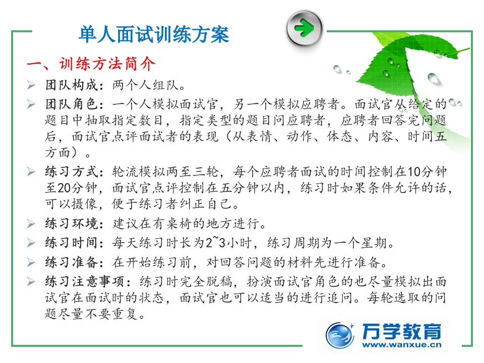 《人面试训练方案》PPT课件