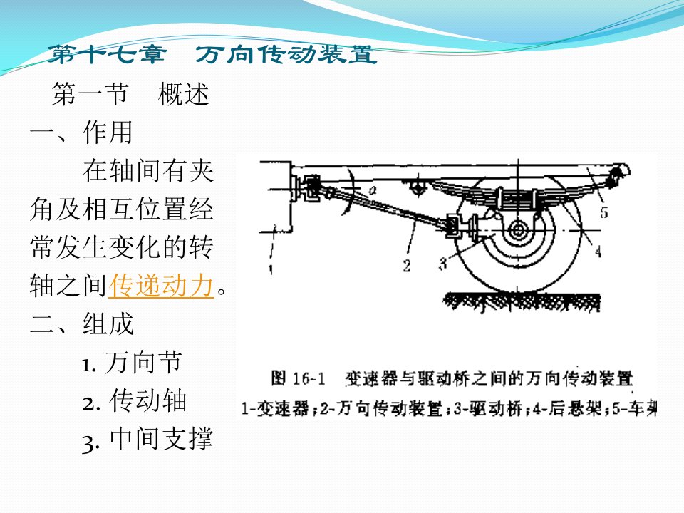 汽车构造讲课-17万向传动装置