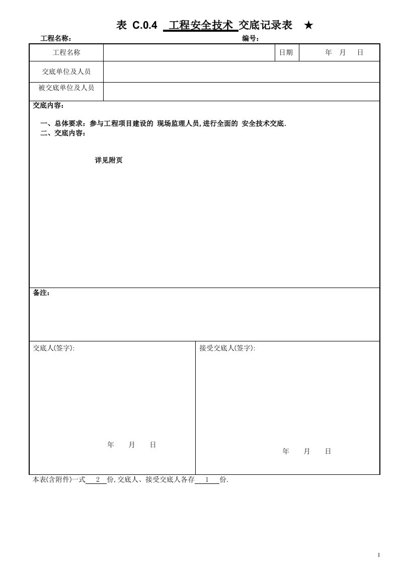 开工前监理单位内部安全技术交底[全面]