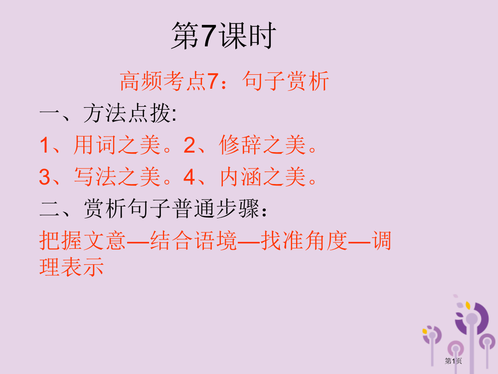 中考语文思路复习课件省公开课一等奖百校联赛赛课微课获奖PPT课件