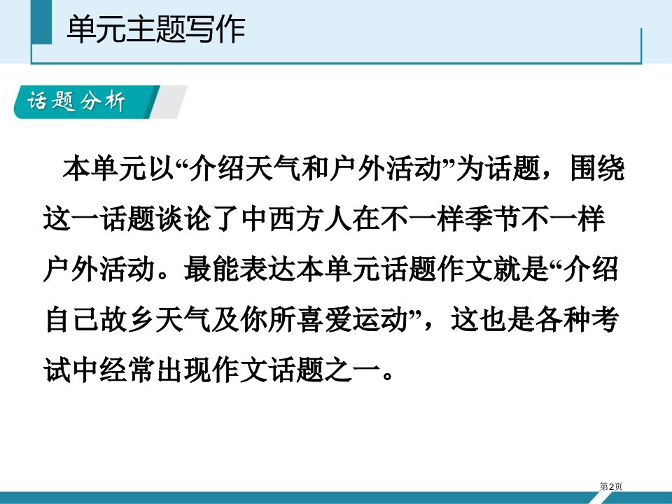 单元主题写作一1市公开课一等奖省优质课获奖课件