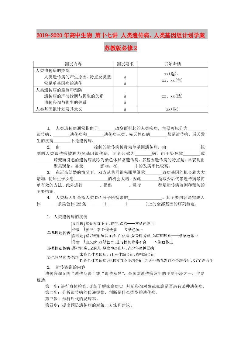 2019-2020年高中生物