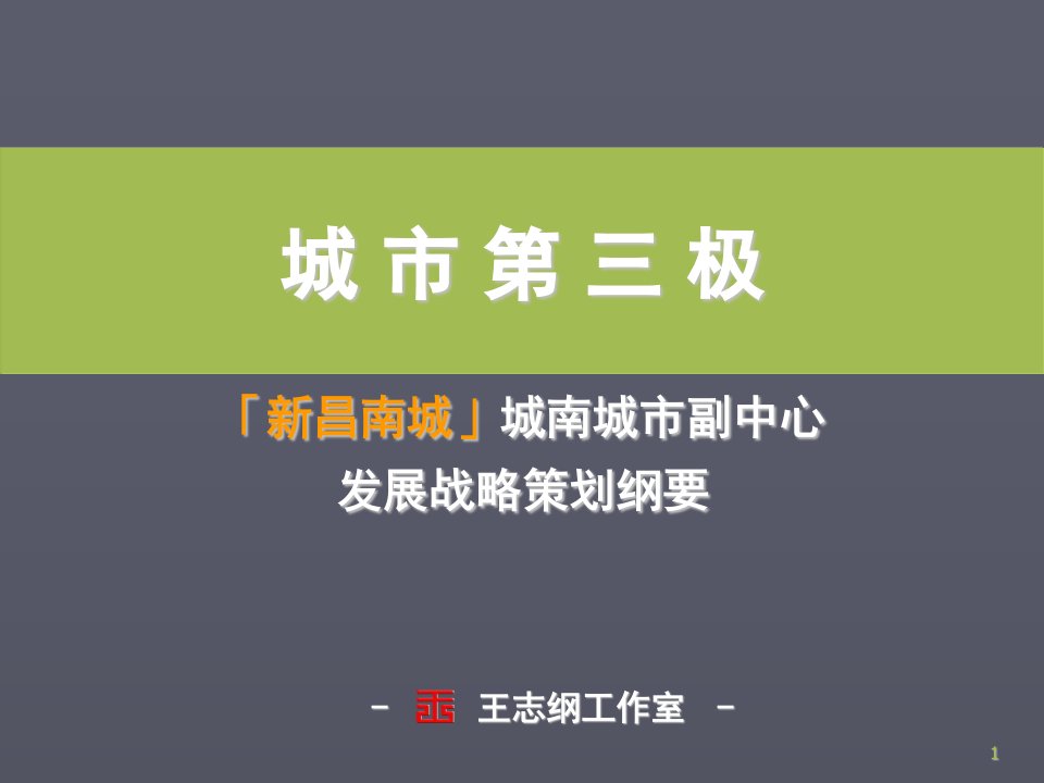 江西新昌南城城南城市副中心展战略策划纲要王志纲141页