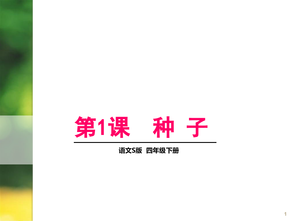 语文S版小学四年级下册第1课种子ppt课件