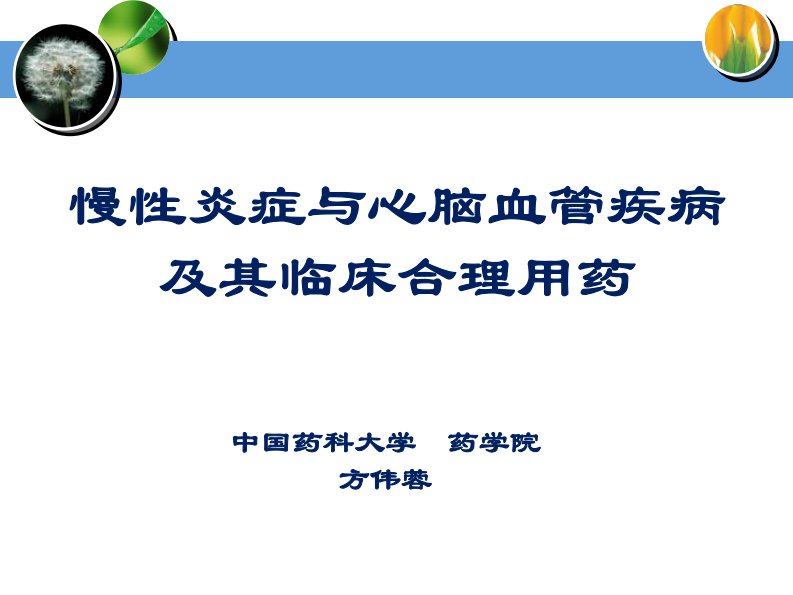 慢性炎症与心脑血管疾病与其临床合理用药