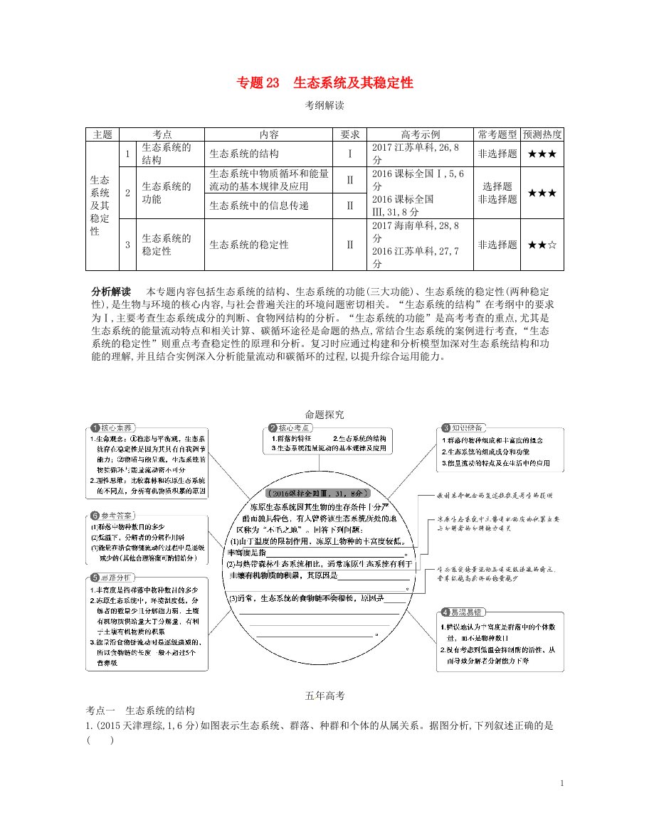 高考生物一轮复习