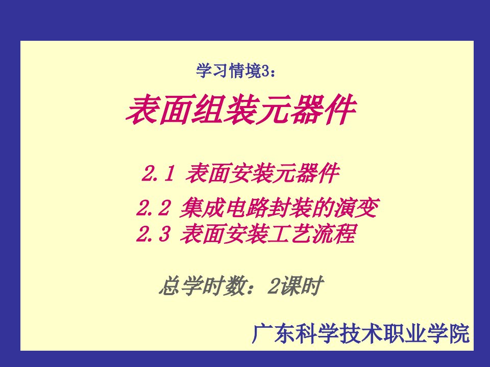 smt表面组装技术-第一章表面组装元器件