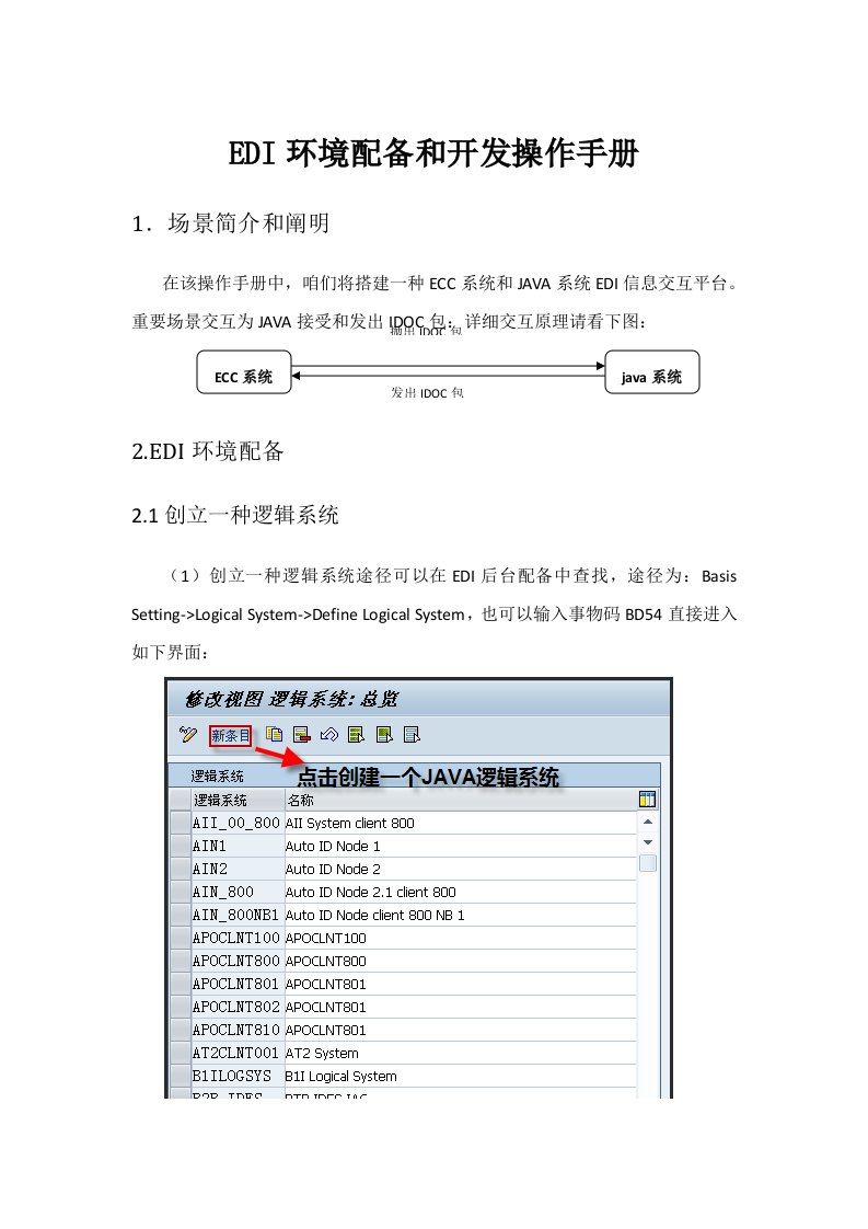 EDI的环境配置和开发操作基础手册