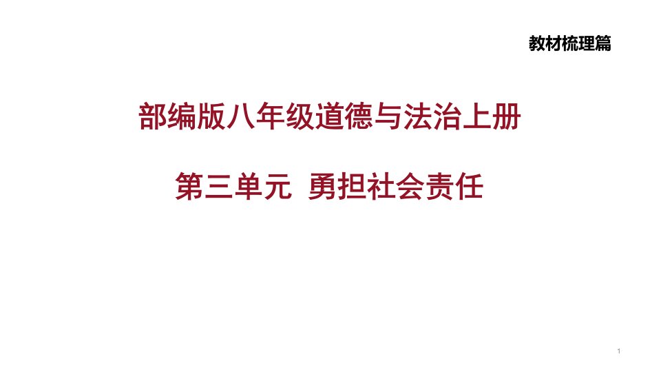 部编版八年级道德与法治上册第三单元复习ppt课件