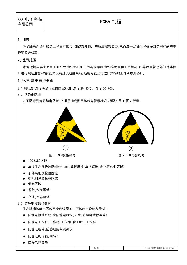 PCBA制程规范