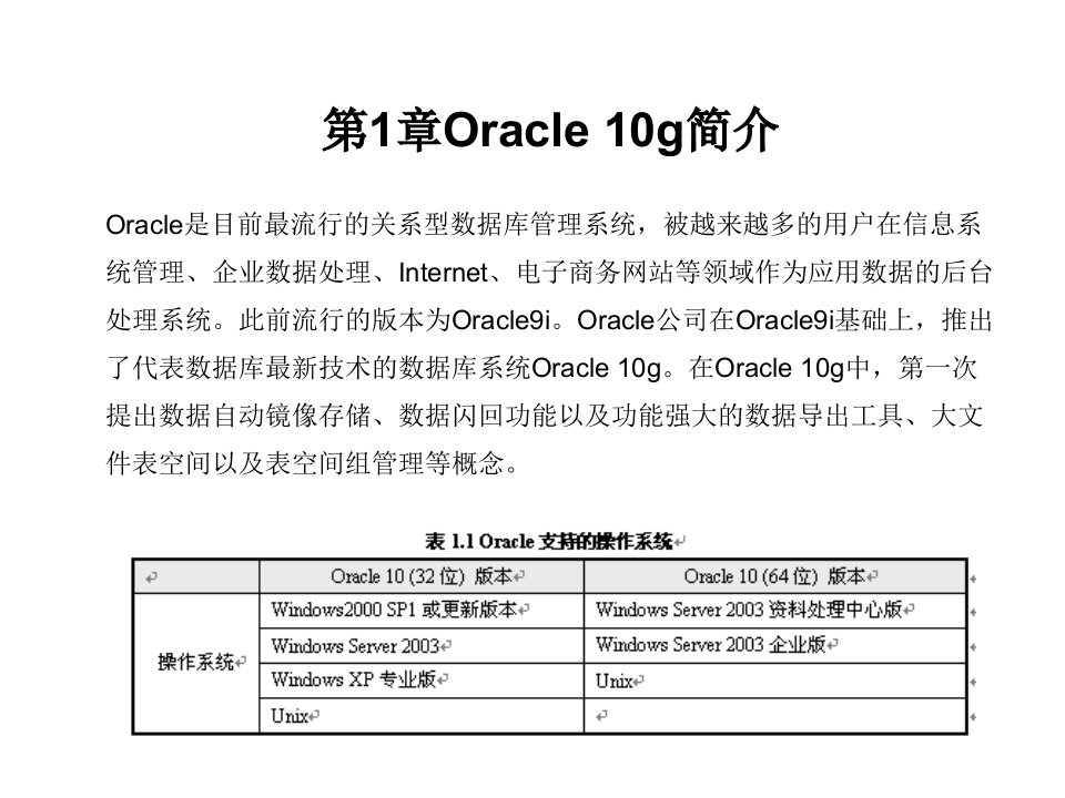 第1章Oracle+10g简介