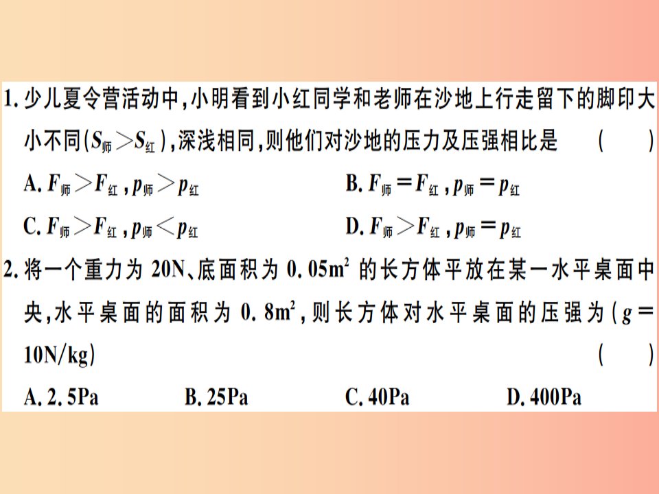 2019八年级物理下册