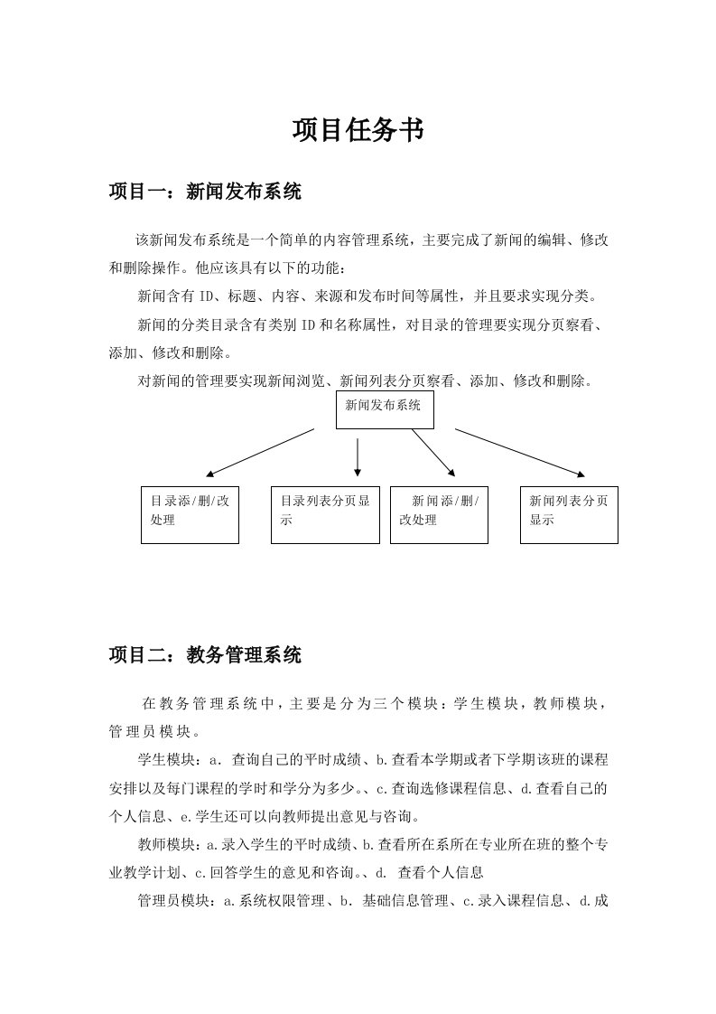 项目任务书