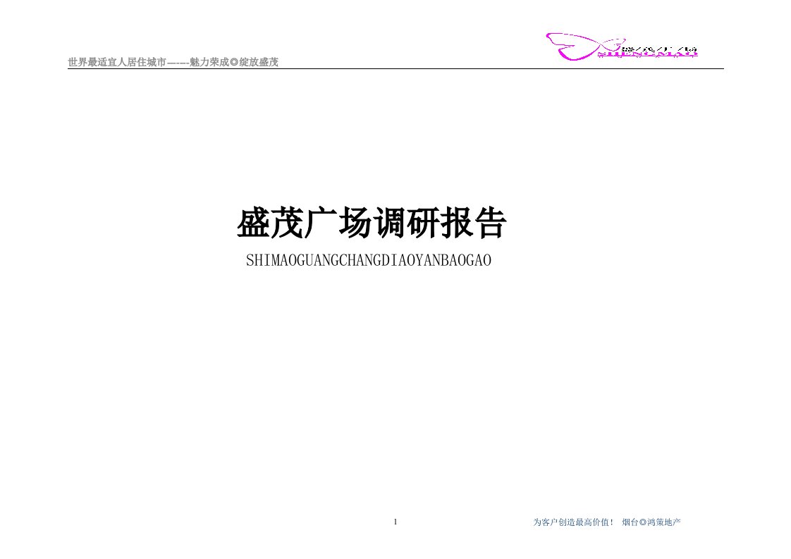 山东荣成盛茂广场商业项目可行性报告