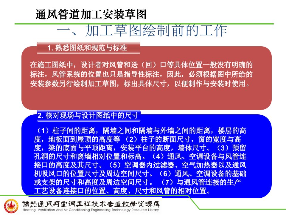 通风管道加工安装草图