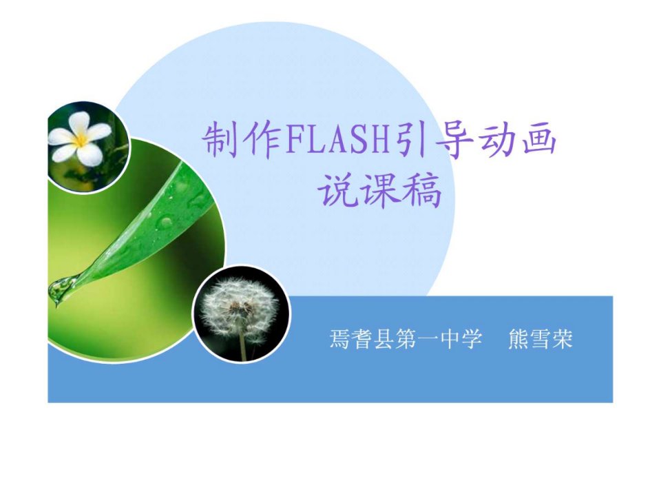 Flash引导动画制作说课稿.ppt