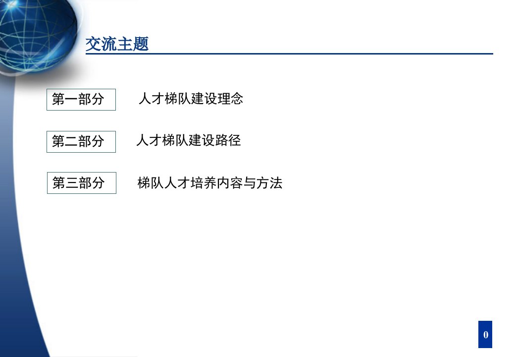 人才梯队培训教学内容