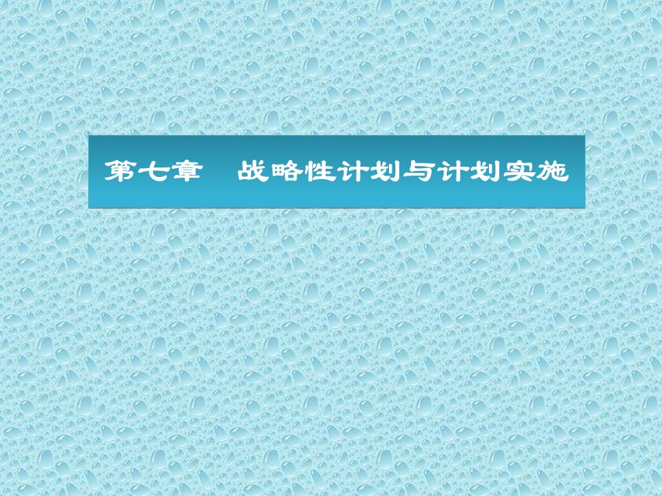 第七章战略计划