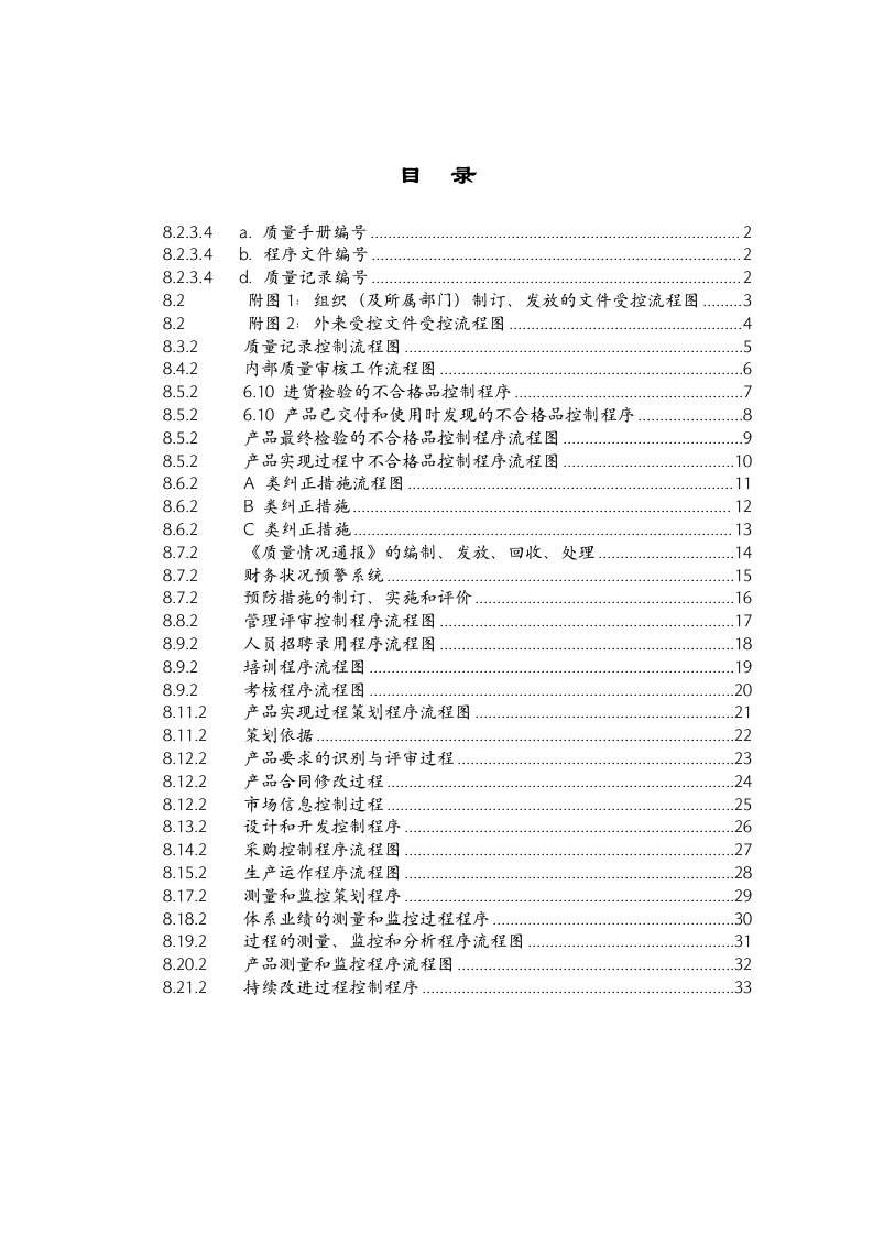 企业质量管理-程序文件流程图