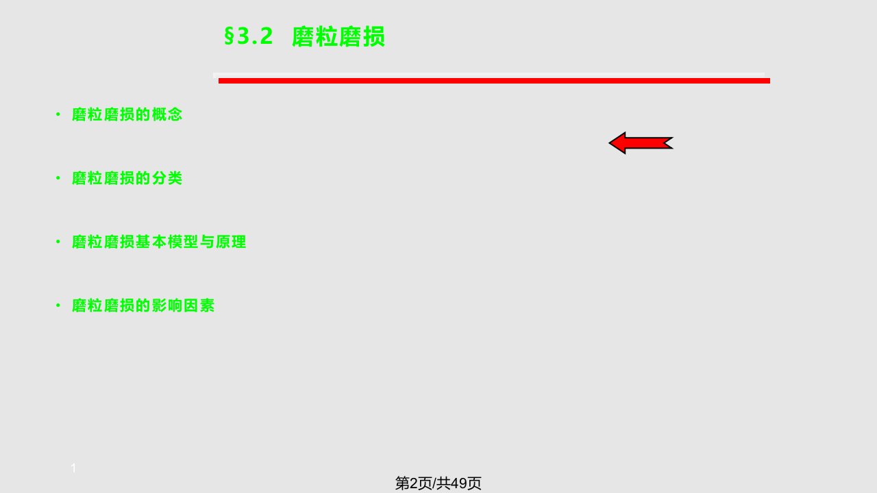 材料磨损与耐磨材料磨粒磨损